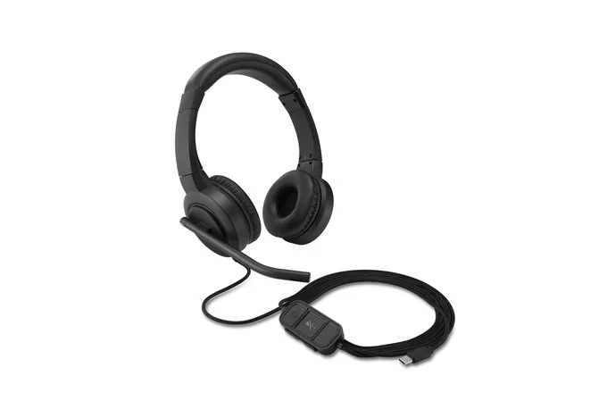 Kensington H1000 - Náhlavní souprava - náhlavní - kabelové - USB-C - černá