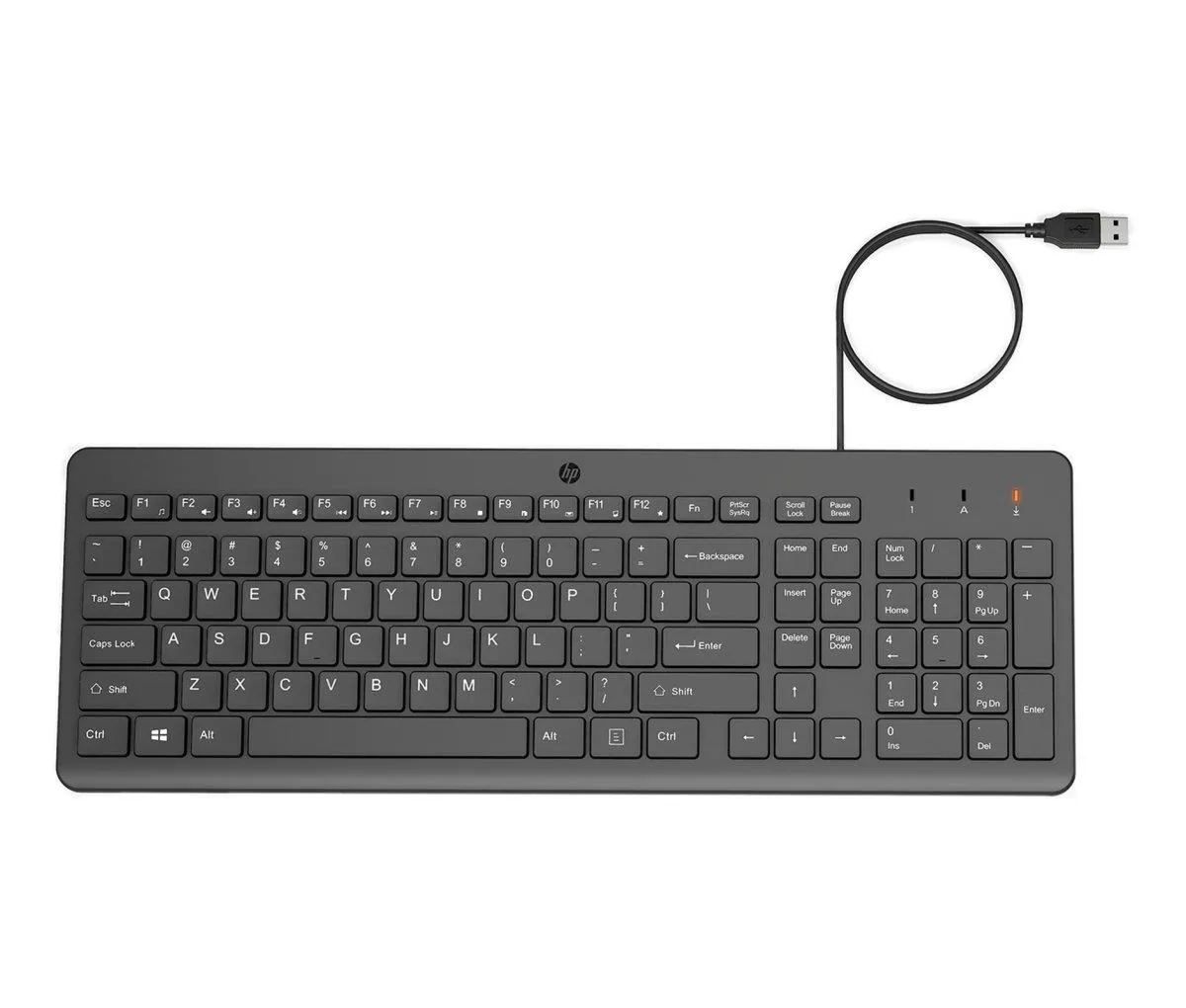 HP 150 Klávesnice USB CZ, černá klasická