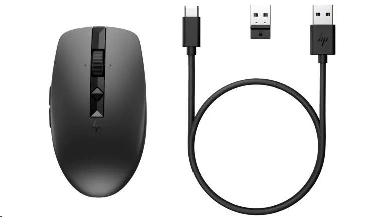 HP tichá nabíjecí myš bezdrátová, černá, 3000DPI