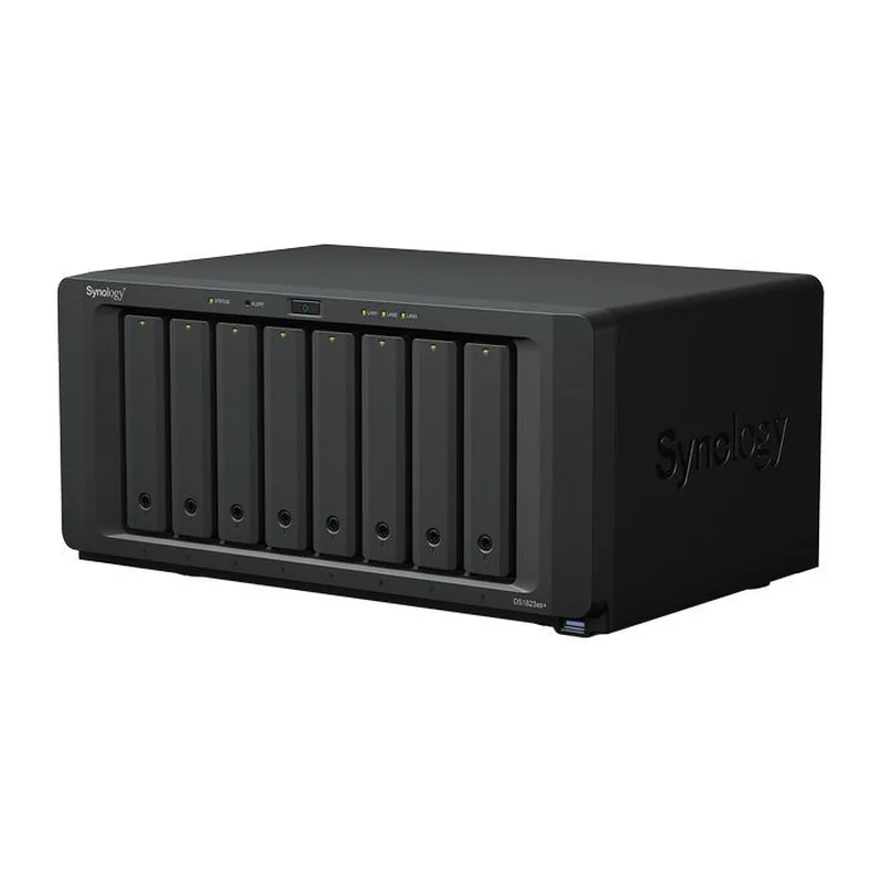 Synology Disk Station DS1823XS+ - Server NAS - 8 zásuvky - SATA 6Gb/s - RAID RAID F1, JBOD, 0, 1, 5, 6, 10 - RAM 8 GB - Gigabit Ethernet / 10 Gigabit Ethernet - iSCSI podpora
