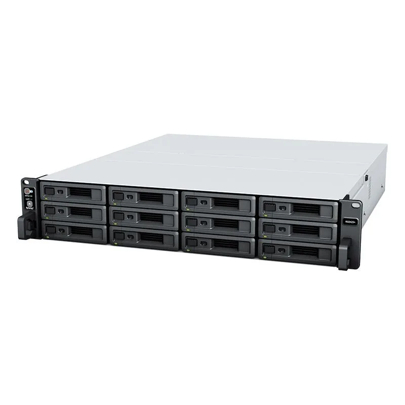Synology RackStation RS2423+ - Server NAS - 12 zásuvky - k upevnění na regál - SATA 6Gb/s - RAID JBOD, 0, 1, 5, 6, 10 - RAM 8 GB - Gigabit Ethernet / 10 Gigabit Ethernet - iSCSI podpora - 2U