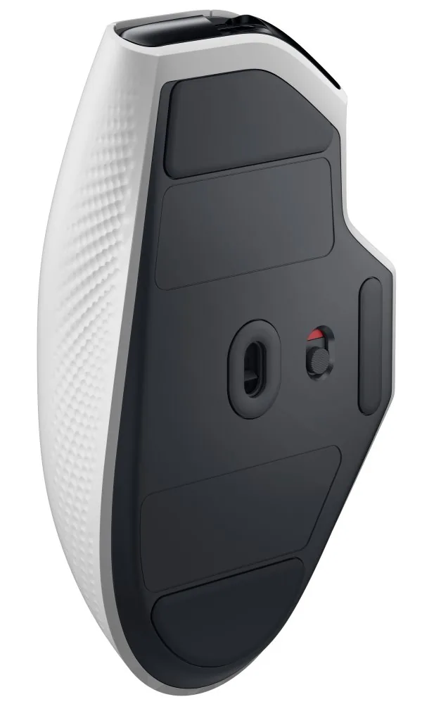 Dell Alienware 620M/Herní/Optická/Pro praváky/26 000 DPI/Drátová+bezdrátová/Bílá
