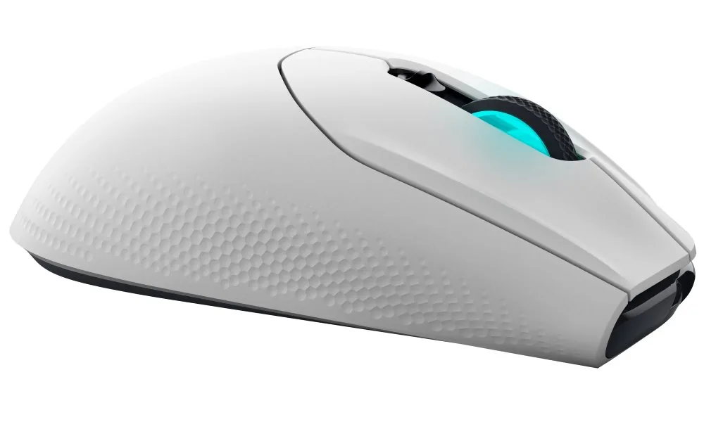 Dell Alienware 620M/Herní/Optická/Pro praváky/26 000 DPI/Drátová+bezdrátová/Bílá