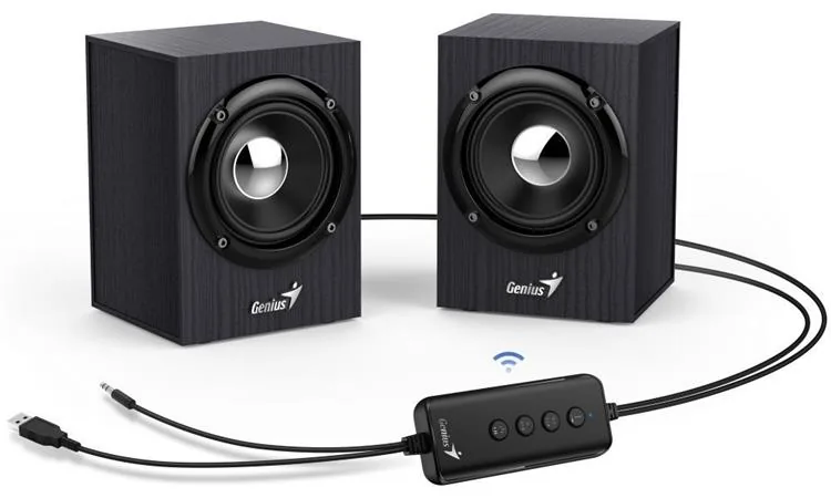 GENIUS repro SP-HF385BT 2.0 Bluetooth 5.0 4W dřevěné černé