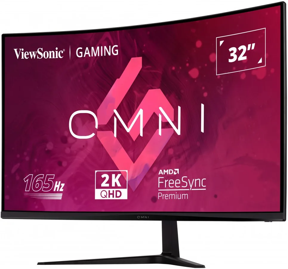 ViewSonic VX3218C-2K OMNI 32" prohnutý VA 16:9 2560x1440 165Hz 1ms 250cd m2 Freesync premium 2xHDMI DP Repro