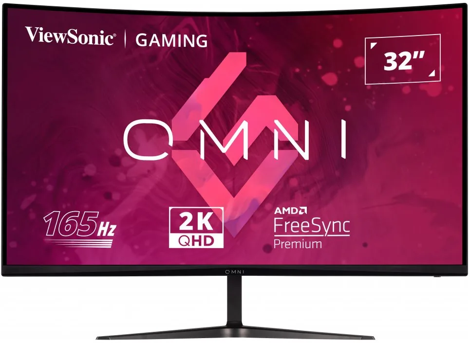 ViewSonic VX3218C-2K OMNI 32" prohnutý VA 16:9 2560x1440 165Hz 1ms 250cd m2 Freesync premium 2xHDMI DP Repro