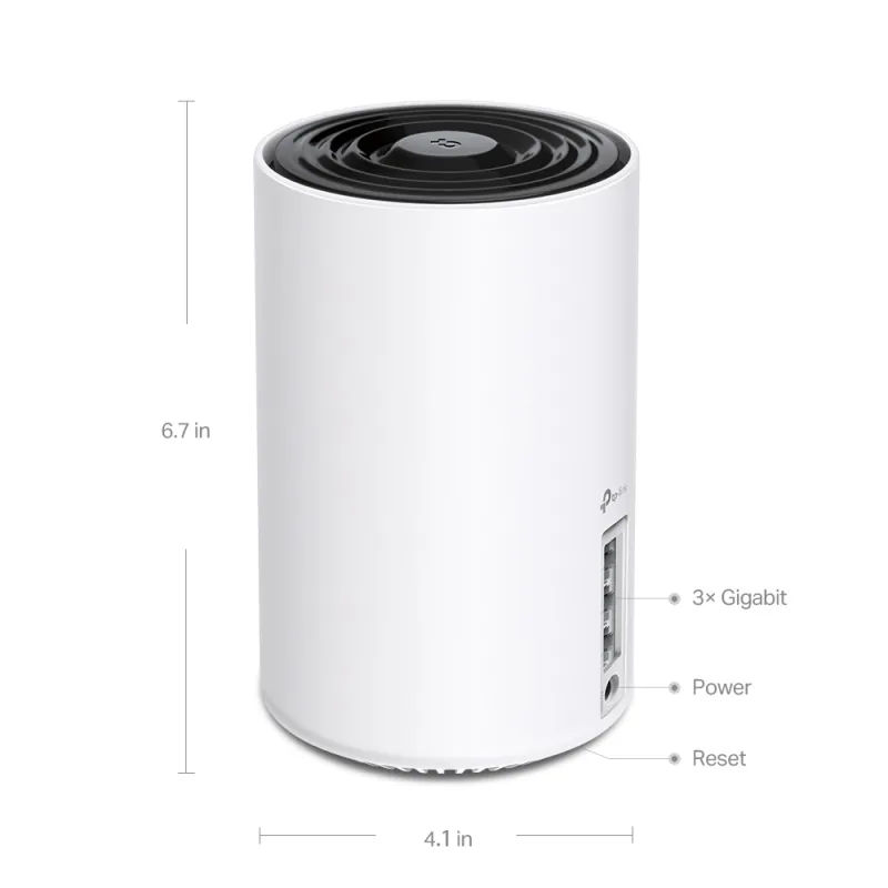 TP-Link Deco XE75 V1 - Systém WiFi - (router) - až 2900 čtverečních stop - mesh 1GbE - Wi-Fi 6E - Multi-Band