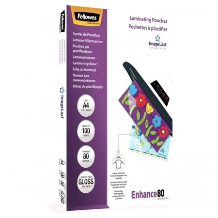 FELLOWES laminovací fólie formát A4 80 mic ImageLast velikost 216x303 mm lesklé 100 pack