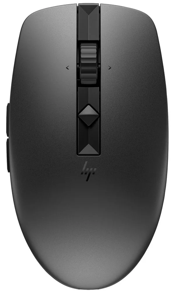 HP 715 - Myš - více zařízení, dobíjecí - 7 tlačítka - bezdrátový, kabelové - Bluetooth 3.0, 2.4 GHz - bezdrátový přijímač USB - černá