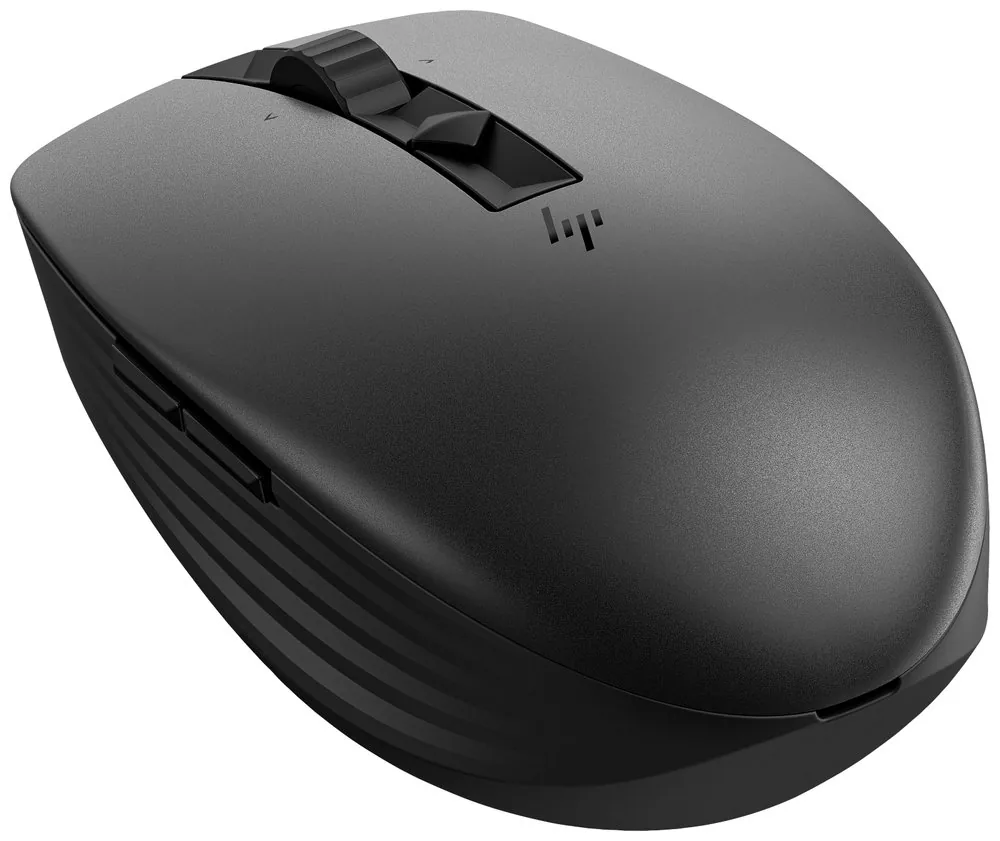 HP 715 - Myš - více zařízení, dobíjecí - 7 tlačítka - bezdrátový, kabelové - Bluetooth 3.0, 2.4 GHz - bezdrátový přijímač USB - černá