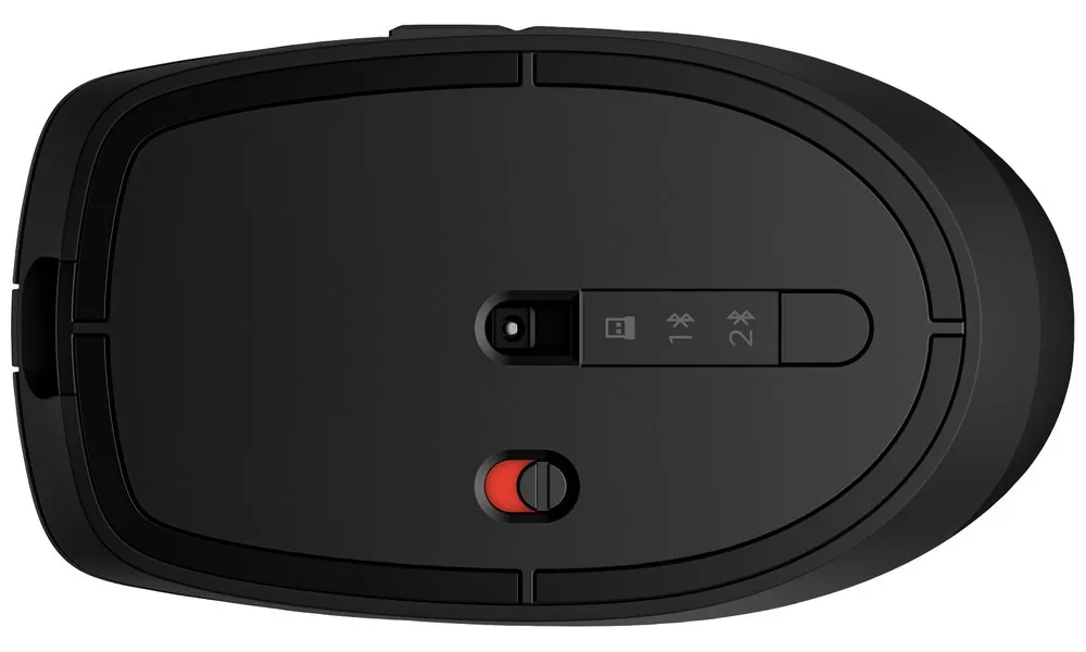 HP 715 - Myš - více zařízení, dobíjecí - 7 tlačítka - bezdrátový, kabelové - Bluetooth 3.0, 2.4 GHz - bezdrátový přijímač USB - černá