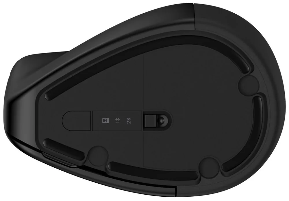 HP 925 - Vertikální myš - ergonomický - 6 tlačítka - bezdrátový - Bluetooth 5.3, 2.4 GHz - bezdrátový přijímač USB - černá - 100% papírový obal