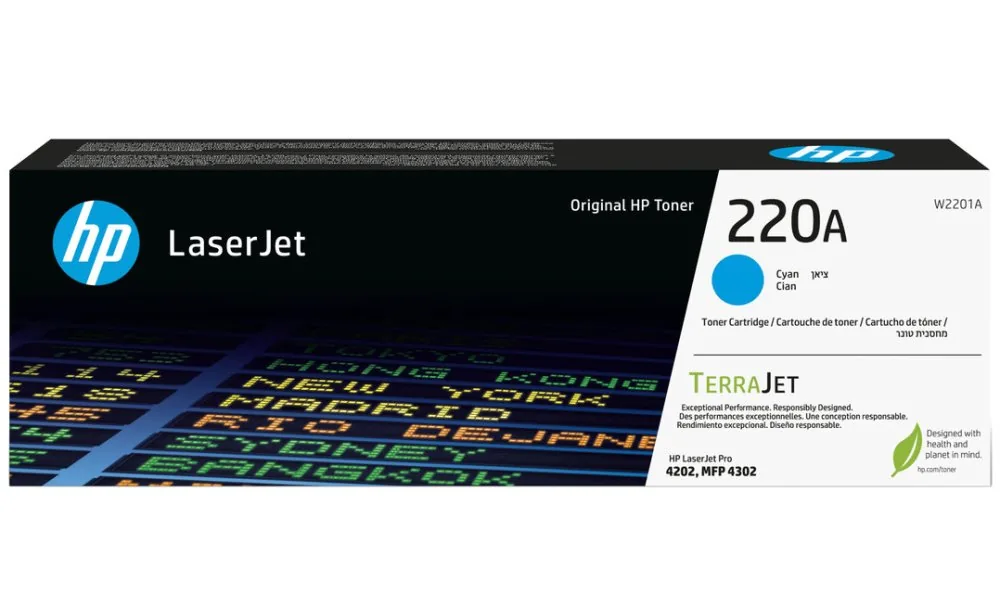 HP 220A - Azurová - originální - LaserJet - kazeta s barvivem (W2201A) - pro Color LaserJet Pro MFP 4301, MFP 4303