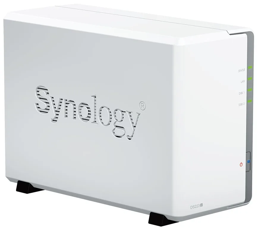Synology Disk Station DS223J - Server NAS - SATA 6Gb/s - RAID 0, 1, JBOD - RAM 1 GB - Gigabit Ethernet - iSCSI podpora