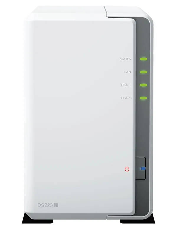 Synology Disk Station DS223J - Server NAS - SATA 6Gb/s - RAID 0, 1, JBOD - RAM 1 GB - Gigabit Ethernet - iSCSI podpora
