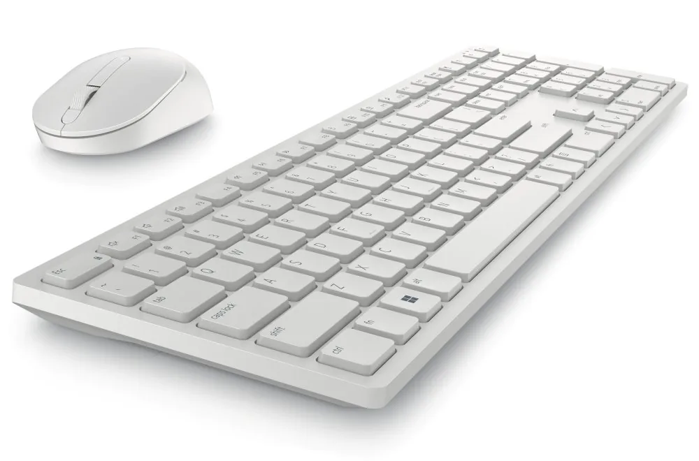 Dell Pro Keyboard and Mouse KM5221W - Klávesnice a sada myši - bezdrátový - 2.4 GHz - QWERTZ - česká - bílá