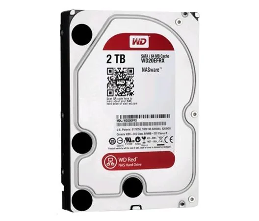 WD Red WD20EFPX - Pevný disk - 2 TB - interní - 3.5" - SATA 6Gb/s - 5400 ot/min. - vyrovnávací paměť: 64 MB
