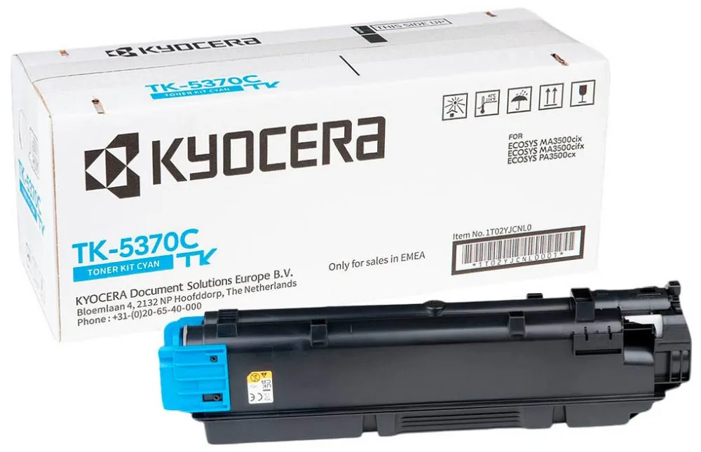 Kyocera originální toner 1T02YJCNL0, cyan, 5000str., TK-5370C, Kyocera PA3500cx, MA3500cix