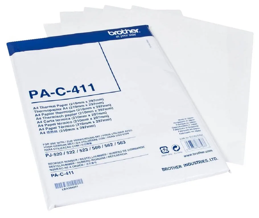 Brother - A4 (210 x 297 mm) 100 listy termální papír - pro PocketJet PJ-673, PJ-722, PJ-723, PJ-762, PJ-763, PJ-763MFi, PJ-773; PocketJet 6