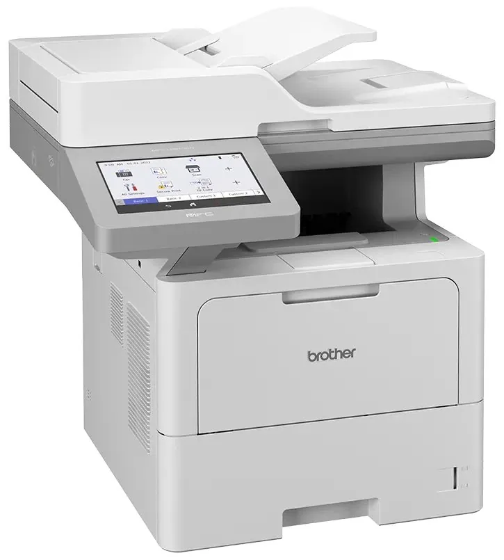 Brother MFC-L6910DN - Multifunkční tiskárna - Č/B - laser - A4/Legal (média) - až 50 stran/min. (kopírování) - až 50 stran/min. (tisk) - 520 listy - 33.6 Kbps - USB 2.0, Gigabit LAN, Wi-Fi(n), NFC, hostitel USB 2.0