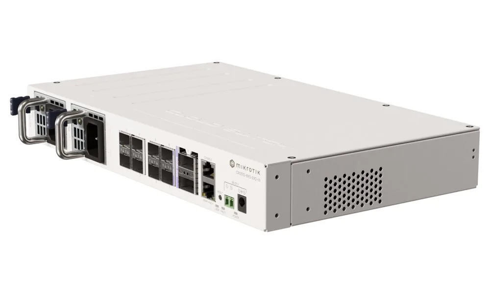 MikroTik Cloud Router Switch CRS510-8XS-2XQ-IN, 1x LAN, 8SFP28, 2QSFP28, 2PSU, L5