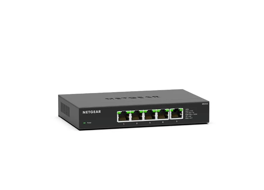 NETGEAR MS305 - Přepínač - multi-gigabitový - neřízený - 5 x 100/1000/2.5G - desktop, pro připevnění na zeď