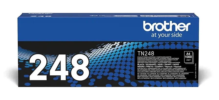 Brother TN-248BK - Černá - originální - pouzdro - kazeta s barvivem - pro Brother DCP-L3515, L3520, L3555, L3560, HL-L3220, L3240, MFC-L3740, L3760, L8340, L8390