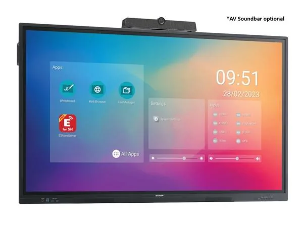 Sharp PN-LC752 - 75" Třída úhlopříčky displej LCD s LED podsvícením - interaktivní - s dotyková obrazovka (multi touch) - 4K UHD (2160p) 3840 x 2160 - Direct LED