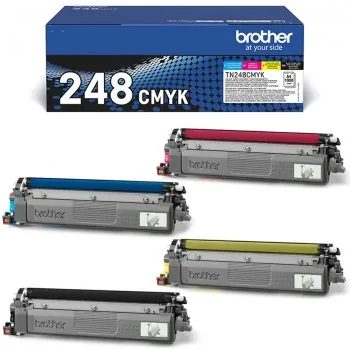 Brother TN248VAL Multipack - 4-balení - černá, žlutá, azurová, purpurová - originální - pouzdro - kazeta s barvivem - pro Brother DCP-L3515, L3520, L3555, L3560, HL-L3220, L3240, MFC-L3740, L3760, L8340, L8390