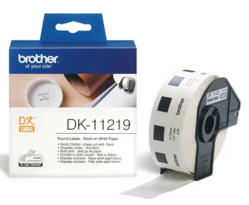 Brother DK-11219 - Černá na bílé - Role (1,2 cm) 1200 kusy (1 role x 1200 nálepky - pro Brother QL-1050, QL-500, QL-550, QL-560, QL-570, QL-650, QL-720
