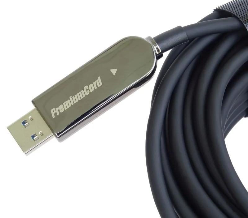 PREMIUMCORD Kabel USB3.0 + 2.0 prodlužovací optický AOC kabel A Male - A Female 20m