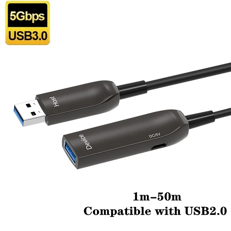 PREMIUMCORD Kabel USB3.0 + 2.0 prodlužovací optický AOC kabel A Male - A Female 20m