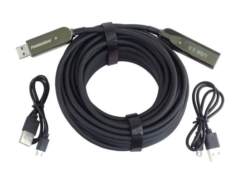 PREMIUMCORD Kabel USB3.0 + 2.0 prodlužovací optický AOC kabel A Male - A Female 20m