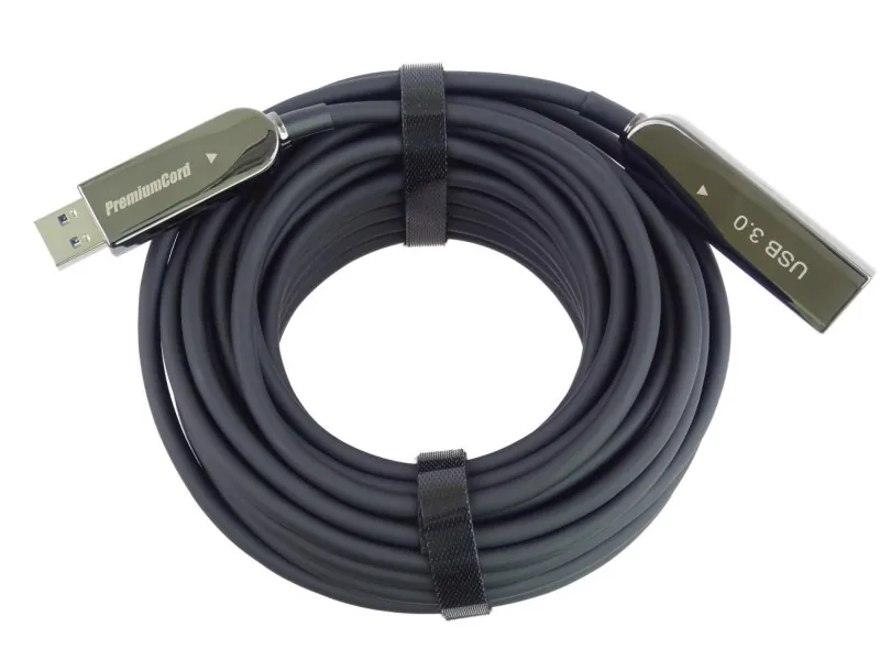 PREMIUMCORD Kabel USB3.0 + 2.0 prodlužovací optický AOC kabel A Male - A Female 20m