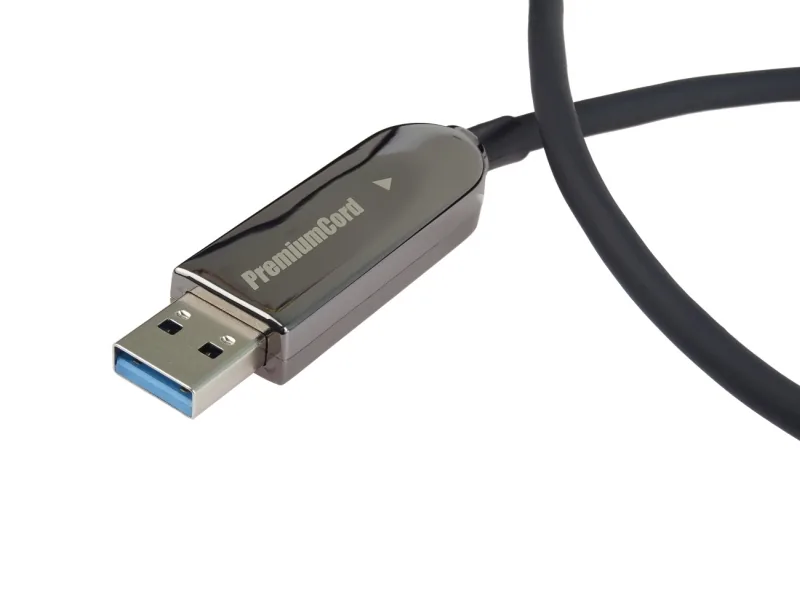PREMIUMCORD Kabel USB3.0 + 2.0 prodlužovací optický AOC kabel A Male - A Female 20m
