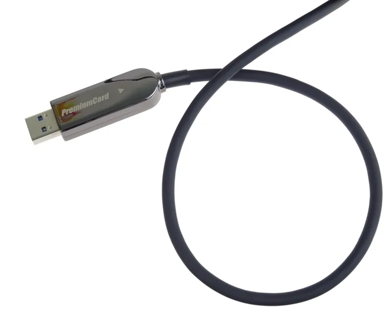 PREMIUMCORD Kabel USB3.0 + 2.0 prodlužovací optický AOC kabel A Male - A Female 20m