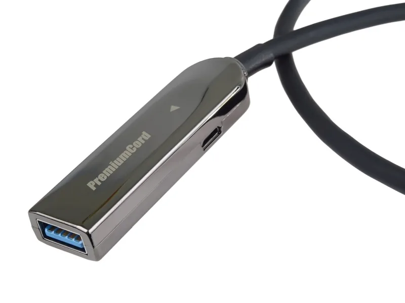 PREMIUMCORD Kabel USB3.0 + 2.0 prodlužovací optický AOC kabel A Male - A Female 20m