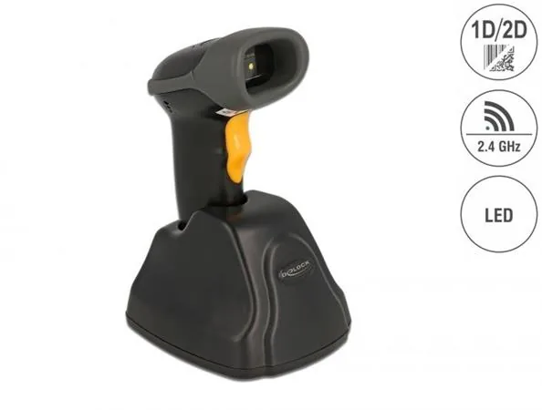 Delock - Skener cárového kódu - prenosný - 200 sken / s - dekódovaný - RF(2.4 GHz)
