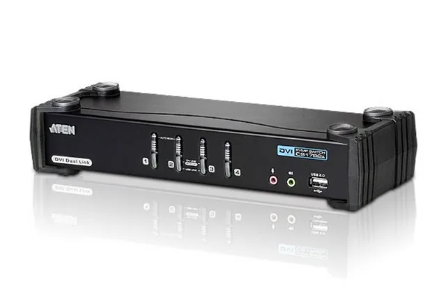 ATEN 4-portový přepínač KVM DVI Dual Link/ se zvukem CS1784A