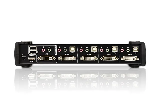 ATEN 4-portový přepínač KVM DVI Dual Link/ se zvukem CS1784A