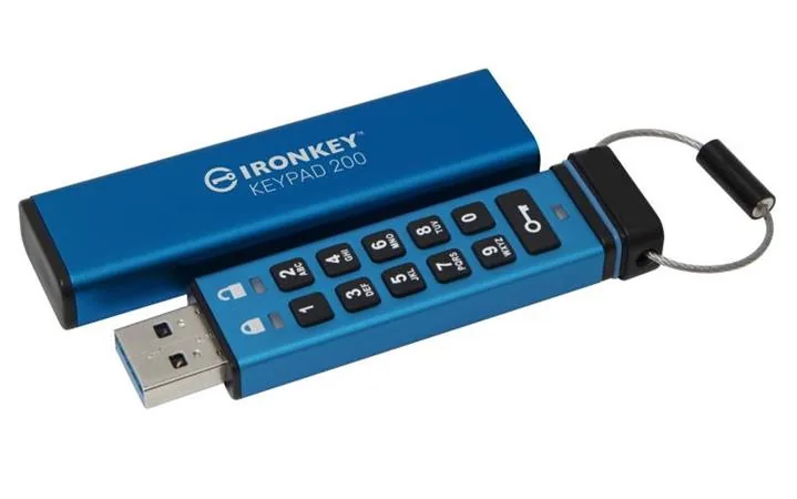 Kingston IronKey Keypad 200 - Jednotka USB flash - šifrovaný - FIPS 140-3 Level 3 - 128 GB - USB 3.2 Gen 1
