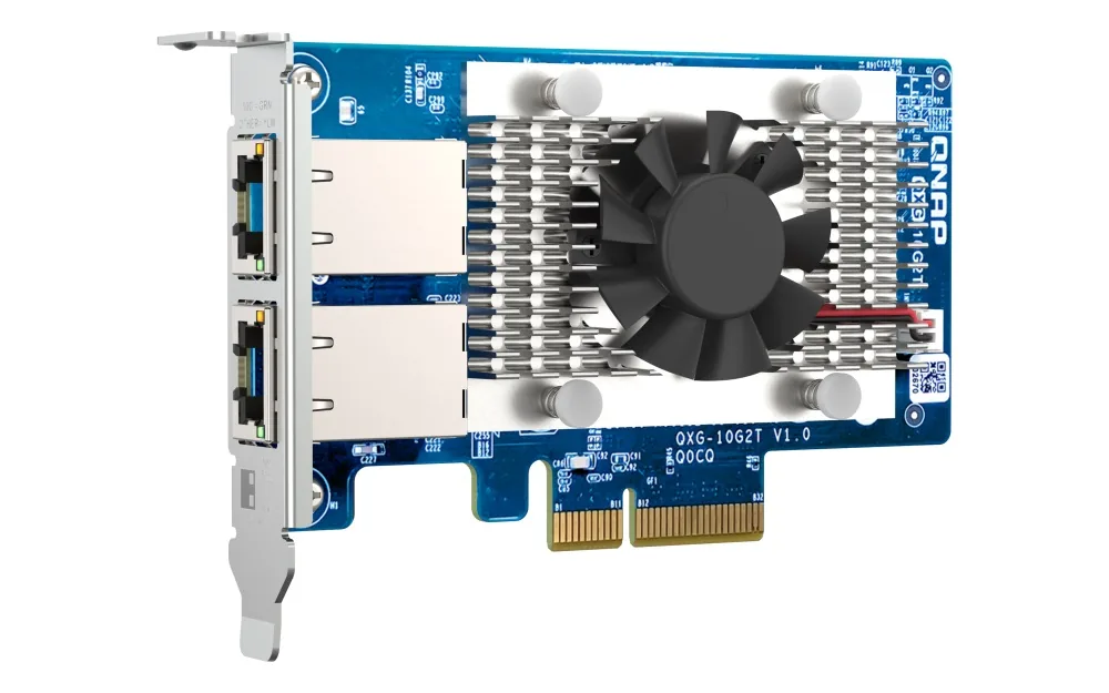 QNAP QXG-10G2T - dvouportová rozšiřující 10GbE karta (Aquantia AQC107) pro PC i QNAP NAS, LP