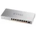 Zyxel XMG-100 Series XMG-108HP - Přepínač - nespravovaný - neřízený - 8 x 100/1000/2.5G (PoE++) + 1 x Gigabit SFP / 10 Gigabit SFP+ - desktop, pro připevnění na zeď - PoE++ (100 W)