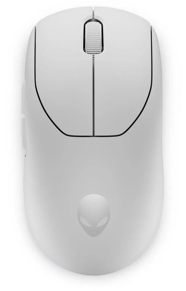 Dell Alienware Pro/Herní/Optická/Pro praváky/26 000 DPI/Drátová+bezdrátová/Bílá