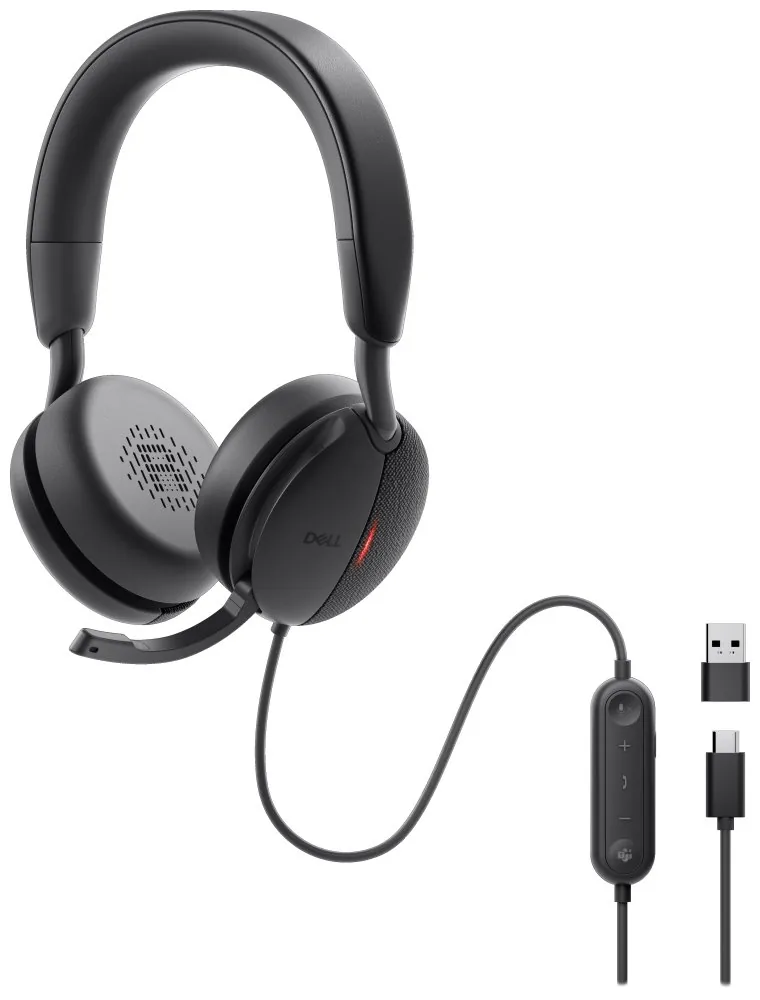 Dell Pro Plus WH5024 - Náhlavní souprava - náhlavní - kabelové - odstranění šumu - USB-C - certifikováno pro Microsoft Teams, certifikováno pro Zoom