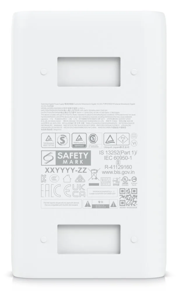 Ubiquiti - Dávkovač energie - AC 100-240 V - 60 watt - výstupní konektory: 1