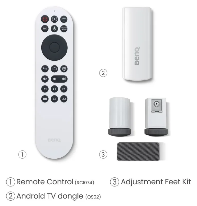 BenQ X3100i 4K UHD DLP projektor 3300ANSI 600000:1 Wi-Fi BT 2xHDMI USB-C QS02 modul Android TV