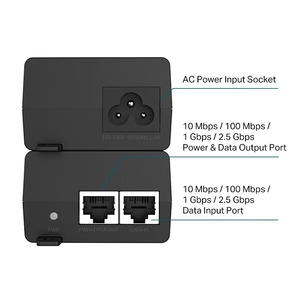 TP-Link TL-POE260S V1.6 - Dávkovač energie - 2.5 Gbps - AC 100-240 V - 30 Watt - výstupní konektory: 1