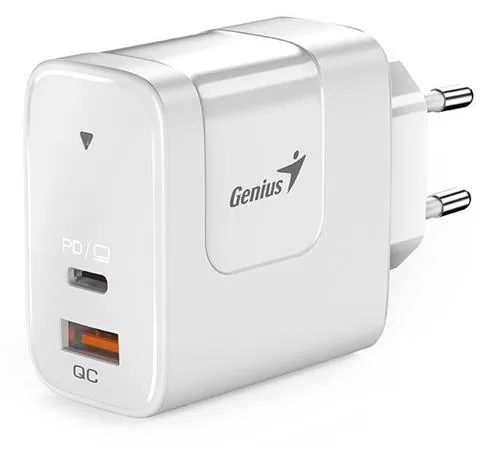 Genius Síťový adaptér 65W, 2 porty, USB-C, USB-A, PD-65AC
