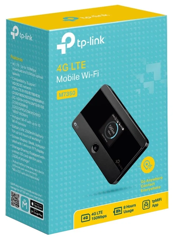 150Mbps 4G LTE Mobile Wi-Fi Build-In 150Mbps 4G LTE Modem SPEED: 300 Mbps at 2.4 GHz, 4G Cat4 150 50 Mbps SPEC: LTE-FDD